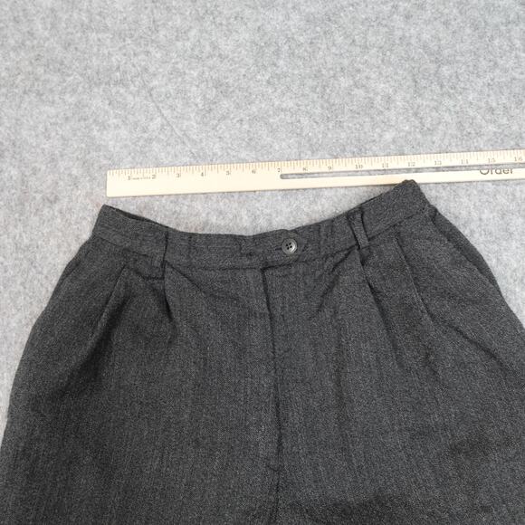 Vintage Talbots Pants Womens 10 Petite Wool Lined USA Made Pleat Front Gray - Picture 2 of 10